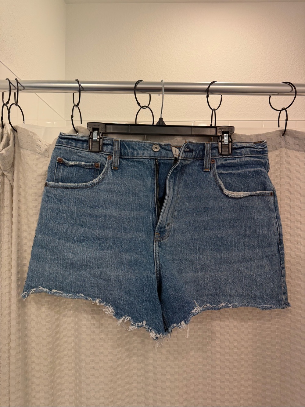 Abercrombie & Fitch Raw Hem Denim Shorts
